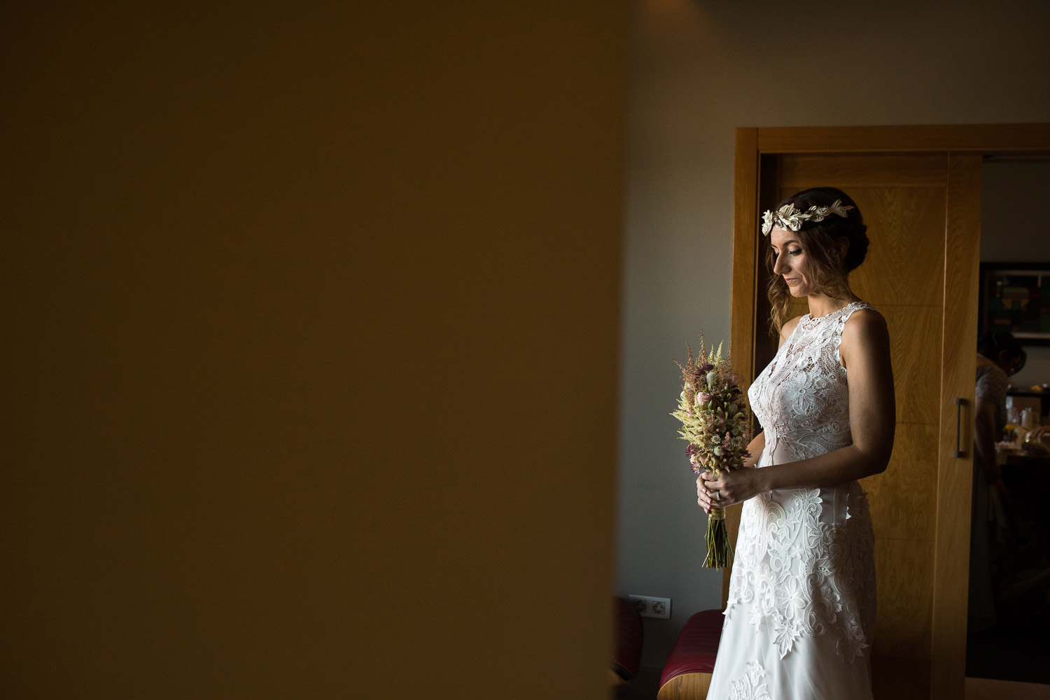 Fotografia de boda novia con ramo